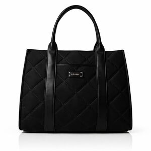 LOUME Black Quilted CROSSBODY TOTE BAG